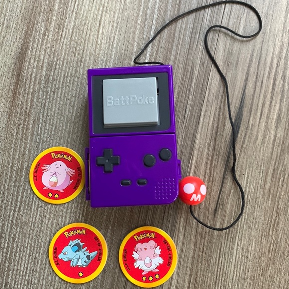 Pokeman Poke Ball Blaster Purple 3 Battle discs Tomy Nintendo vintage Hasbro toy - Picture 6 of 7